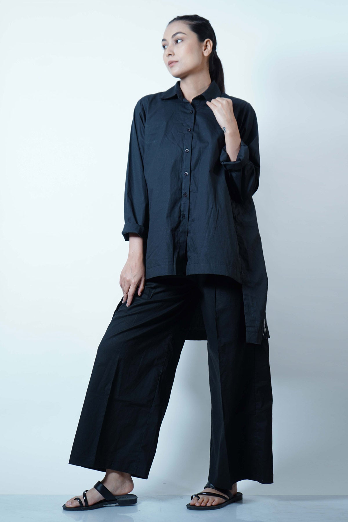 Buy Jaza Back Gathered High Low Top For Women Available online at ScrollnShops